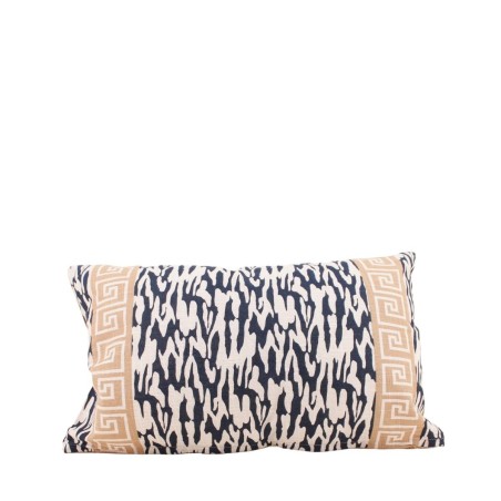 Coussin coton flammé imprimé bord de mer 30x50cm | Hashtag Déco