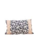 Coussin coton flammé imprimé bord de mer 30x50cm | Hashtag Déco