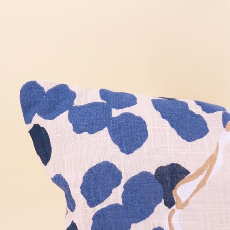 Coussin coton imprimé coquillages 40x40 cm | Hashtag Déco