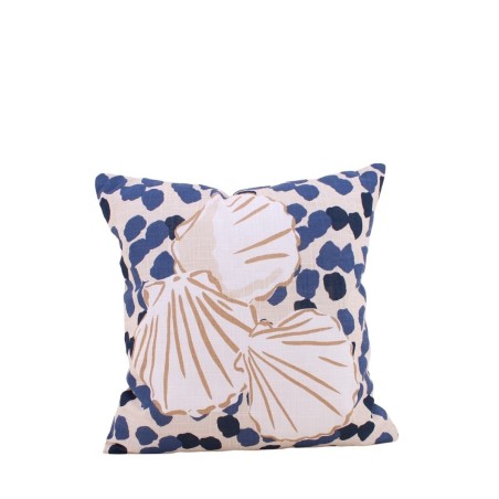 Coussin coton imprimé coquillages 40x40 cm | Hashtag Déco