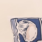 Coussin coton flammé imprimé coquillages bleu | Hashtag Déco