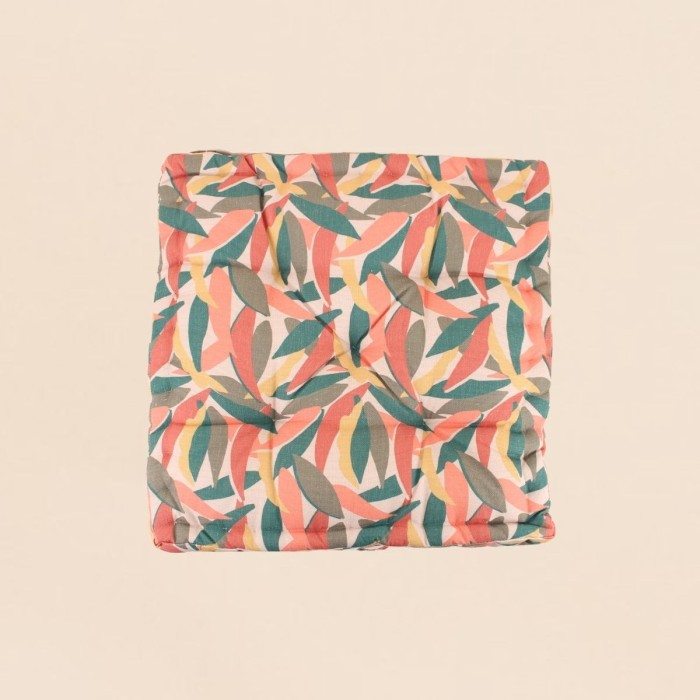 Coussin sol lin déperlant coloré 60x60cm | Hashtag Déco