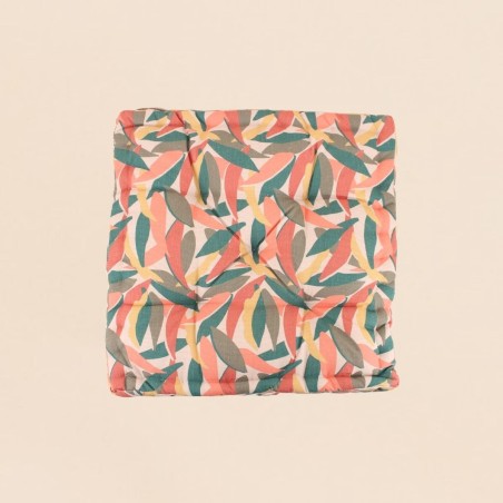 Coussin sol lin déperlant coloré 60x60cm | Hashtag Déco