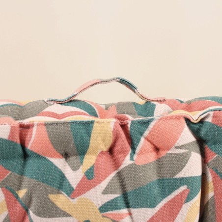 Coussin sol lin déperlant coloré 60x60cm | Hashtag Déco