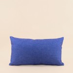 Coussin extérieur tissu bleu 30x50cm | Hashtag Déco