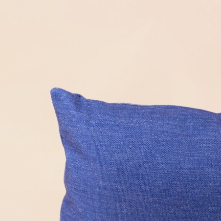 Coussin extérieur tissu bleu 30x50cm | Hashtag Déco