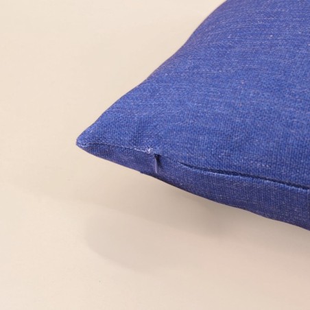 Coussin extérieur tissu bleu 30x50cm | Hashtag Déco