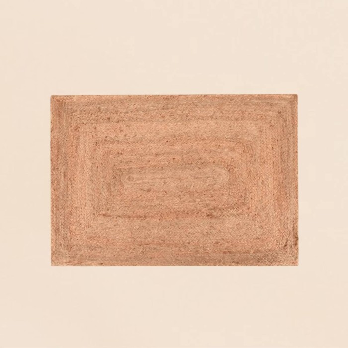 Tapis rectangulaire en jute beige 120x170cm | Hashtag Déco