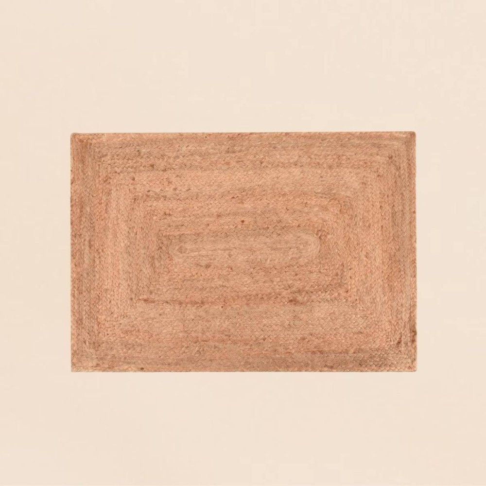 Tapis rectangulaire en jute beige 120x170cm | Hashtag Déco