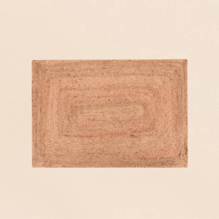 Tapis rectangulaire en jute beige 120x170cm | Hashtag Déco