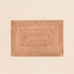 Tapis rectangulaire en jute beige 120x170cm | Hashtag Déco