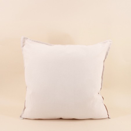 Coussin blanc en lin 45x45cm élégant | Hashtag Déco