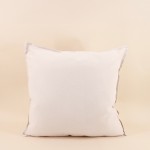 Coussin blanc en lin 45x45cm élégant | Hashtag Déco
