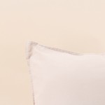 Coussin blanc en lin 45x45cm élégant | Hashtag Déco