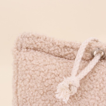 Bloque porte tissu bouclette beige | Hashtag Déco
