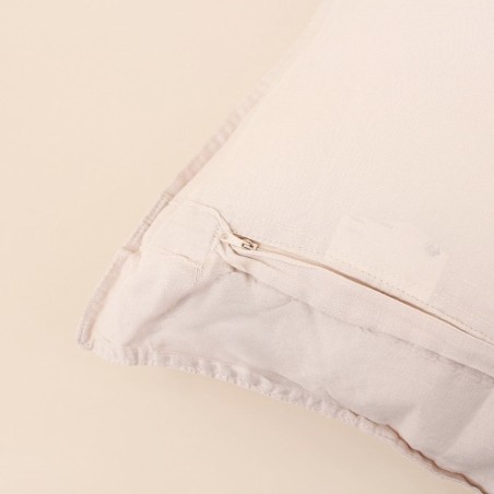 Coussin blanc en lin 45x45cm élégant | Hashtag Déco