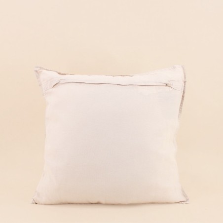 Coussin blanc en lin 45x45cm élégant | Hashtag Déco