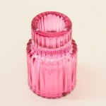 Set 5 bougeoirs verre rose élégants | Hashtag Déco