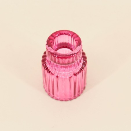 Set 5 bougeoirs verre rose élégants | Hashtag Déco