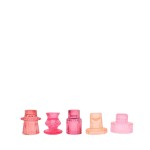 Set 5 bougeoirs verre rose élégants | Hashtag Déco