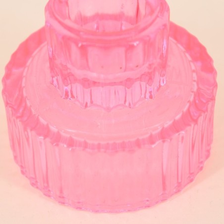 Set 5 bougeoirs verre rose élégants | Hashtag Déco