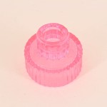 Set 5 bougeoirs verre rose élégants | Hashtag Déco