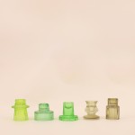 Set 5 bougeoirs en verre vert sérénité | Hashtag Déco