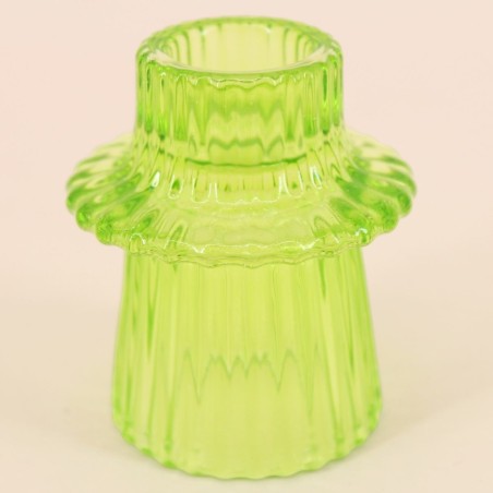 Set 5 bougeoirs en verre vert sérénité | Hashtag Déco