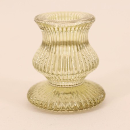 Set 5 bougeoirs en verre vert sérénité | Hashtag Déco