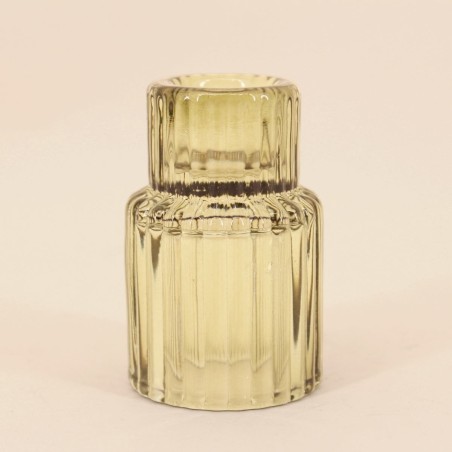 Set 5 bougeoirs en verre vert sérénité | Hashtag Déco