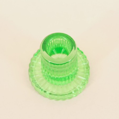 Set 5 bougeoirs en verre vert sérénité | Hashtag Déco