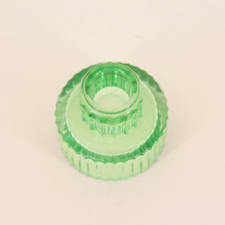 Set 5 bougeoirs en verre vert sérénité | Hashtag Déco