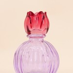 Set de 4 bougeoirs fleurs en verre coloré | Hashtag Déco