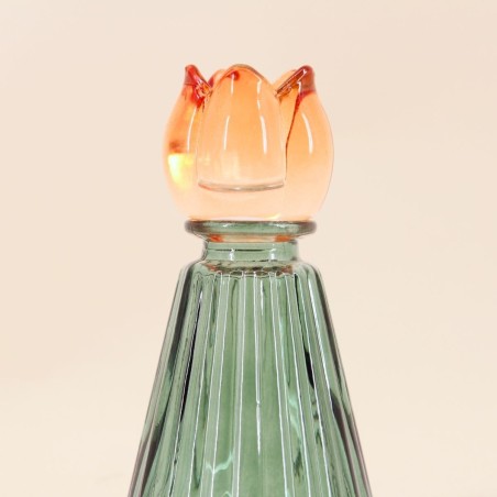 Set de 4 bougeoirs fleurs en verre coloré | Hashtag Déco