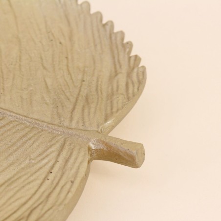 Vide poche feuille doré 20cm en polyrésine | Hashtag Déco