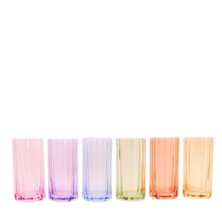 Set de 6 verres colorés en verre | Hashtag Déco
