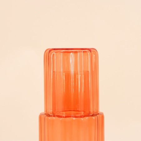 Carafe en verre coloré avec verre assorti | Hashtag Déco