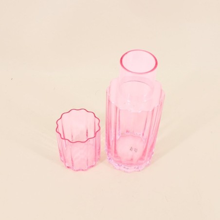 Carafe en verre coloré avec verre assorti | Hashtag Déco