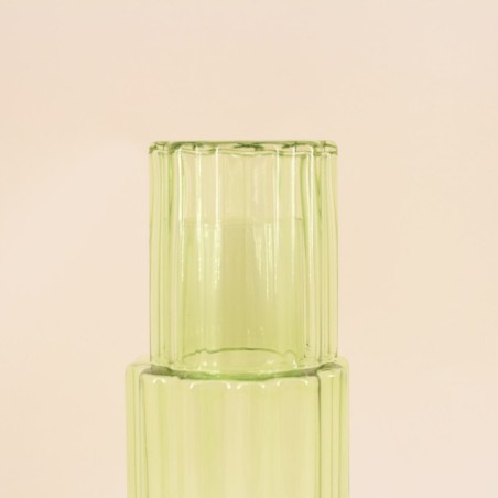 Carafe en verre coloré avec verre assorti | Hashtag Déco