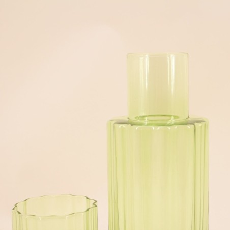 Carafe en verre coloré avec verre assorti | Hashtag Déco