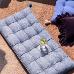 Coussin matelas bleu anti UV 120x60cm | Hashtag Déco