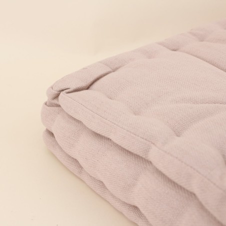 Coussin de sol déperlant uni 60x60cm effet lin | Hashtag Déco