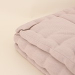 Coussin de sol déperlant uni 60x60cm effet lin | Hashtag Déco