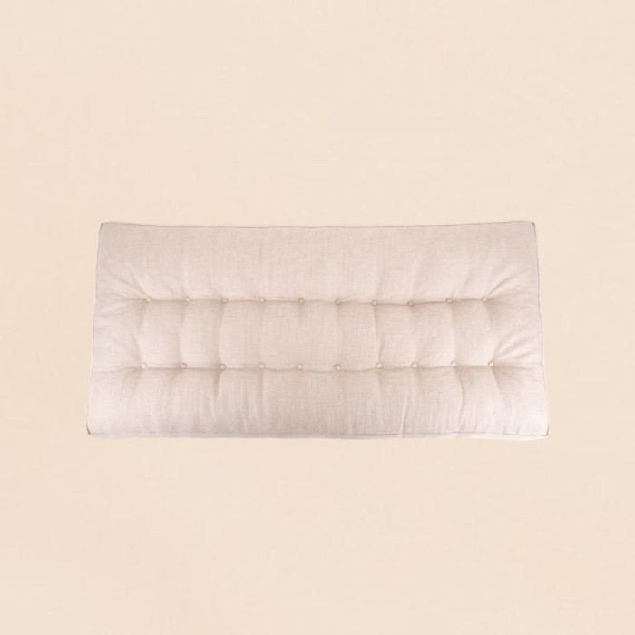 Matelas effet lin gris 60x120 déperlant & anti-UV | Hashtag Déco
