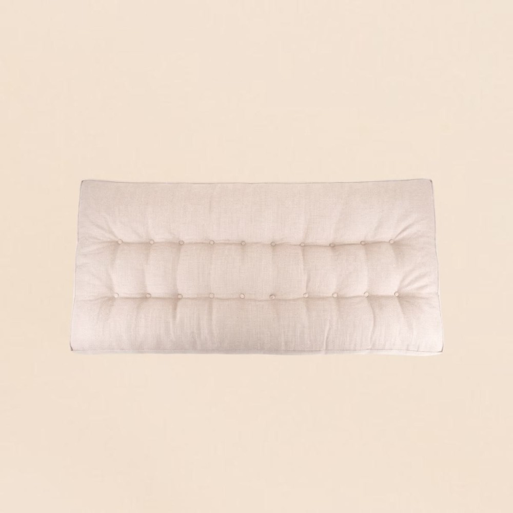 Matelas effet lin gris 60x120 déperlant & anti-UV | Hashtag Déco