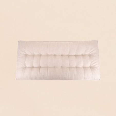 Matelas effet lin gris 60x120 déperlant & anti-UV | Hashtag Déco