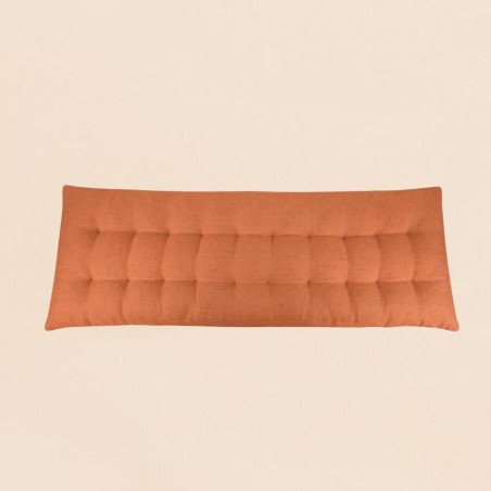 Coussin banc effet lin terracotta 120x40cm | Hashtag Déco