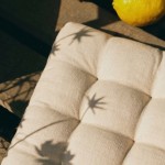 Matelas effet lin gris 60x120 déperlant & anti-UV | Hashtag Déco