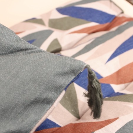 Coussin extérieur feuillage vert 60x120cm en tissu | Hashtag Déco