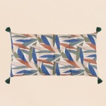 Coussin extérieur feuillage vert 60x120cm en tissu | Hashtag Déco